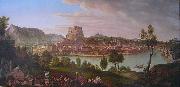 Johann Michael Sattler Ansicht von Salzburg vom Burglstein aus, oil on canvas